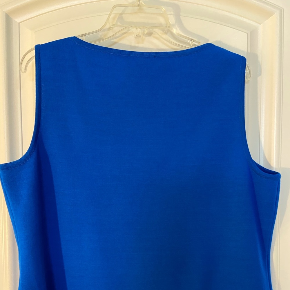 St John royal blue knit tank top